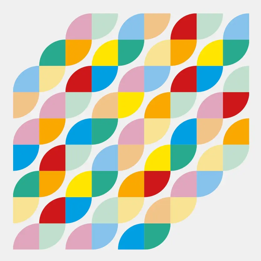 Grafische Darstellung des Begriffs „vereint“ und der Stadt Singen, symbolisiert durch ineinander verschlungene, DNA-ähnliche Stränge, die für Gemeinschaft, Verbindung und musikalische Vielfalt stehen.